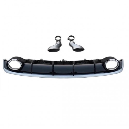 A7 2016-2018 İÇİN UYUMLU RS7 DİFÜZÖR ( SİYAH - GRİ ÇİZGİ)