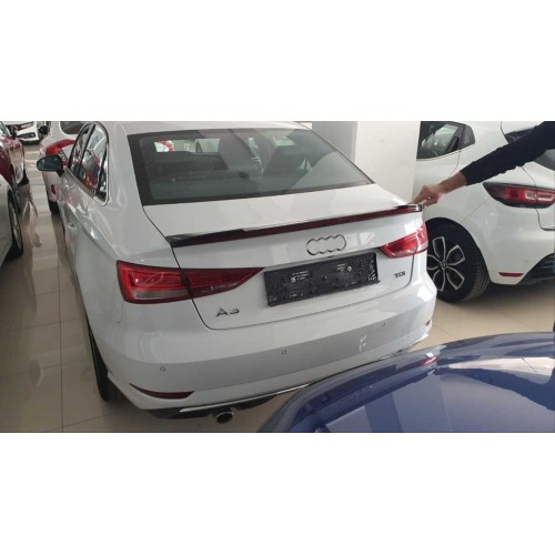 A3 2013-2019 SEDAN IÇIN UYUMLU LED SPOILER  PIANO BLACK (PARLAK SIYAH)