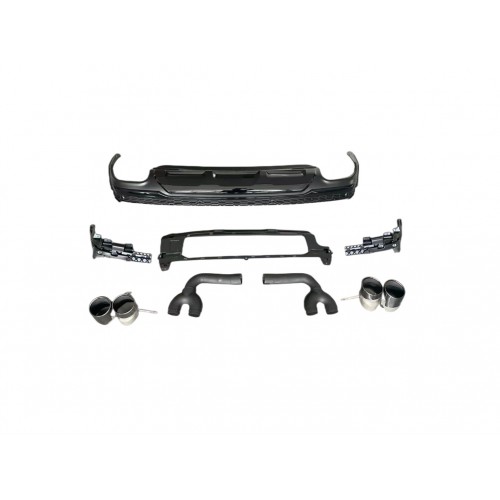 Q7 2020 + SQ7 IÇIN UYUMLU DİFÜZÖR & SİYAH EGZOZ SETİ