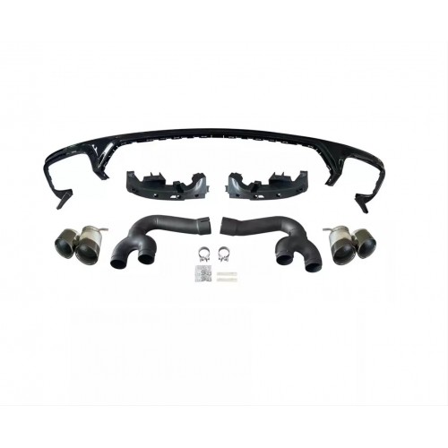 Q8 2019 + IÇIN UYUMLU SQ8 DİFÜZÖR & SİYAH EGZOZ SETİ (s-lıne ve sq8 uyumlu)