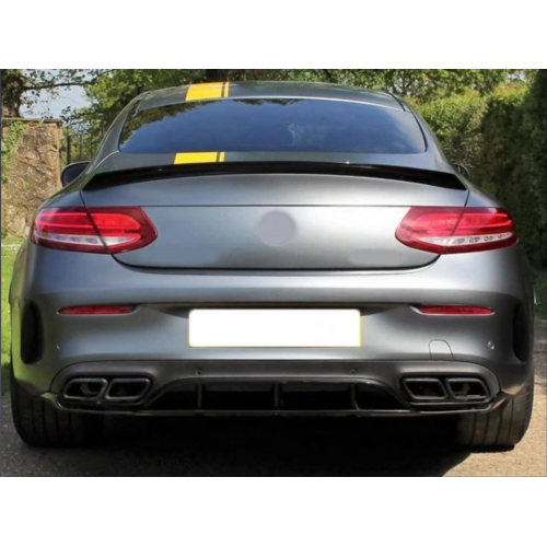W205 C COUPE IÇIN EDITION 1 DIFUZOR & EGZOZ SETI PIANO BLACK (AMG TAMPON İÇİN)