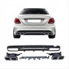W205 C SERISI IÇIN SILVER DIFÜZÖR & EGZOZ SETI (AMG SEDAN) (KROM TRİM)