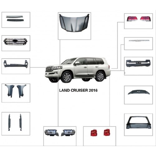 LAND CRUISER 2008-2015 IÇIN FACELIFT BODY KIT (2016+ IÇIN UYUMLU GÖRÜNÜM)