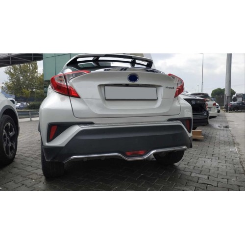 C-HR 2016-2019 IÇIN UYUMLU ARKA TAMPON ALT ÇITASI NIKELAJ