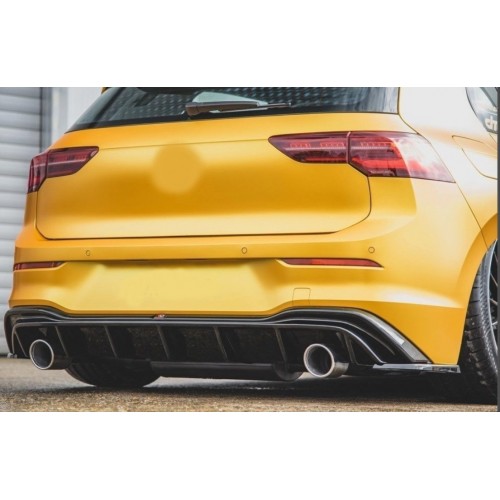 GOLF 8 IÇIN UYUMLU  GTI DIFUZOR (PIANO BLACK) - ÇIFT EGZOZ (Life,Style,Impression Paket için)