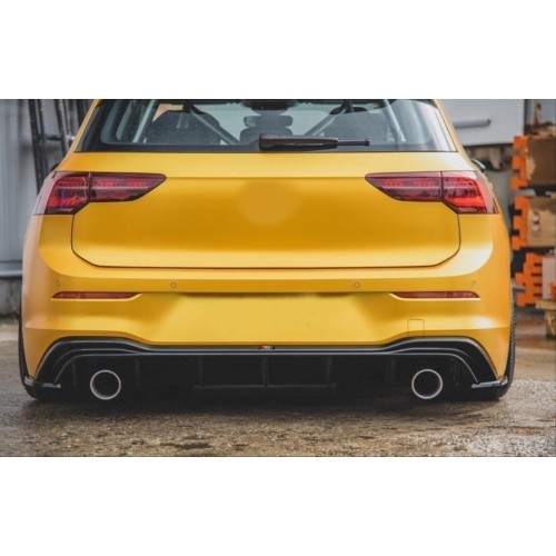 GOLF 8 IÇIN UYUMLU  GTI DIFUZOR (PIANO BLACK) - ÇIFT EGZOZ (Life,Style,Impression Paket için)