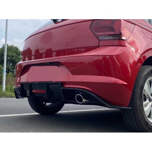 POLO 2018+ IÇIN UYUMLU  MK6 ÇIFT EGZOZ DIFUZOR (PIANO BLACK)