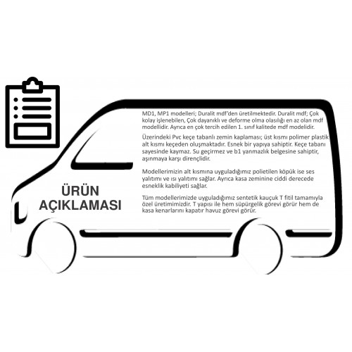 Fiat Scudo Kısa Şase Yeni Kasa Zemin Kaplama (Çift Sürgülü)